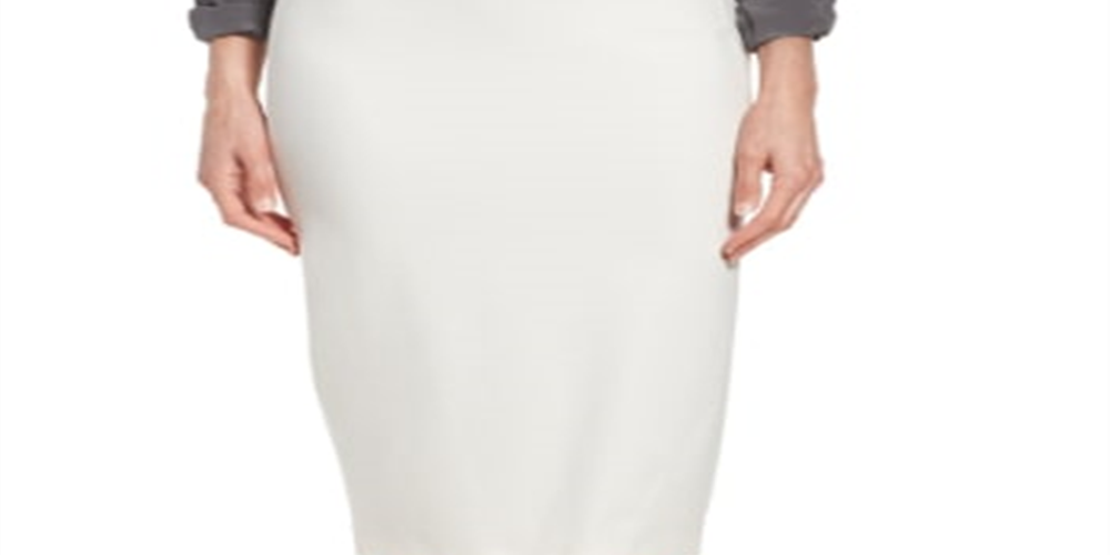 Vince Camuto Womens MIDI Pencil Skirt White Size Small