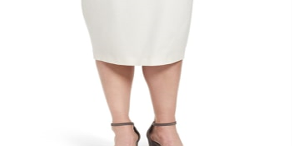 Vince Camuto Womens MIDI Pencil Skirt White Size Small