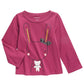 First Impressions Baby Girls Cotton Bunny & Bear T-Shirt  - Magenta Rose Purple Size 12M