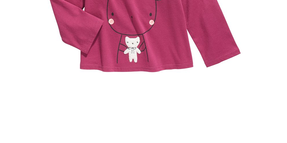 First Impressions Baby Girls Cotton Bunny & Bear T-Shirt  - Magenta Rose Purple Size 12M