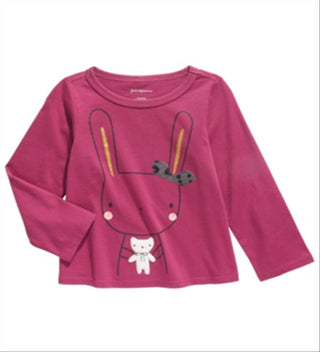 First Impressions Baby Girls Cotton Bunny & Bear T-Shirt  - Magenta Rose Purple Size 12M