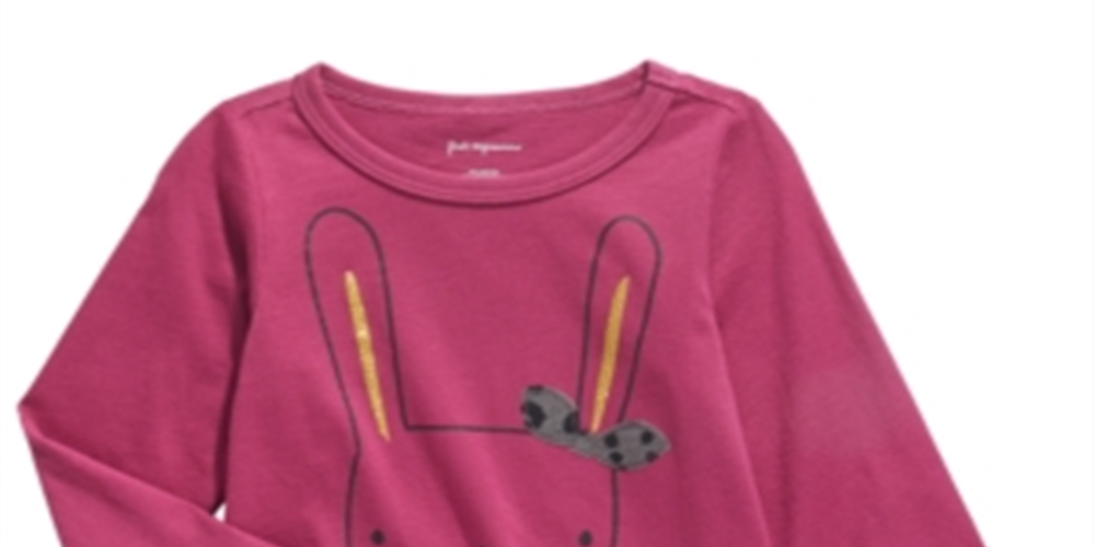 First Impressions Baby Girls Cotton Bunny & Bear T-Shirt  - Magenta Rose Purple Size 12M