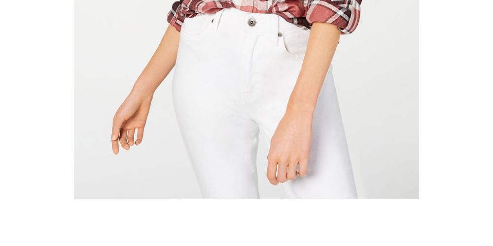 Polly Esther Women's Orange Utility Plaid Roll-tab Sleeve Collared Button up Top Red Size Large