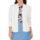 Charter Club Petite Textured Bomber Jacket  White Size  Petite Small
