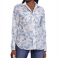 Ralph Lauren Women's Courtenay Button Down Top Blue Size Large