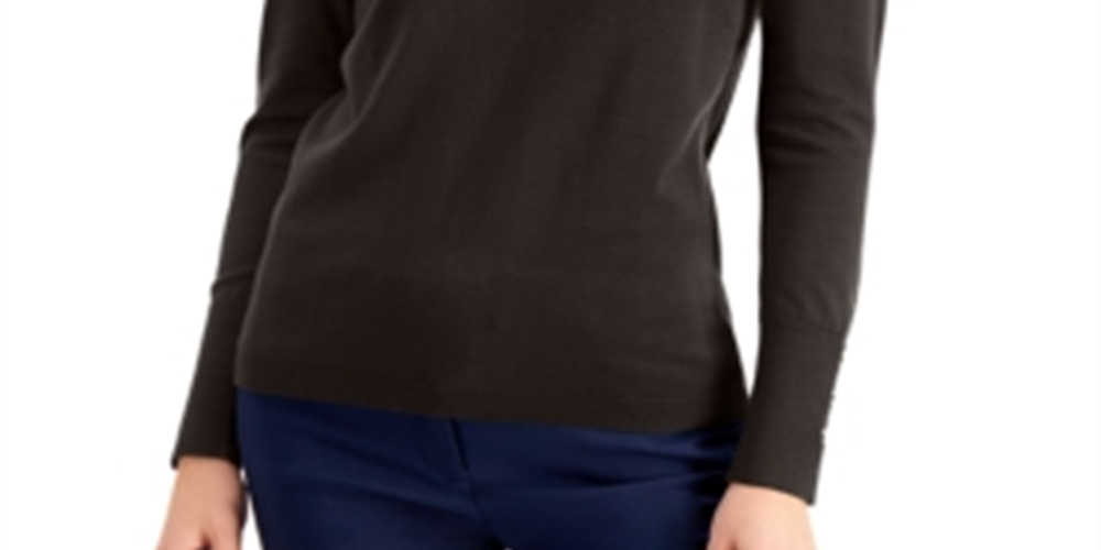 Jm Collection Turtleneck Sweater Brown Size XL