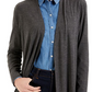 Karen Scott Petite Jersey Knit Cardigan  Blue Size PXL