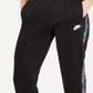 Nike Women's Sportswear Printed-Stripe High-Rise Pants Black Size XS