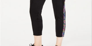 Nike Women's Sportswear Printed-Stripe High-Rise Pants Black Size XS