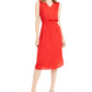 Alfani Women's Smocked Waist Fit & Flare Dress Red Size PPetite XL
