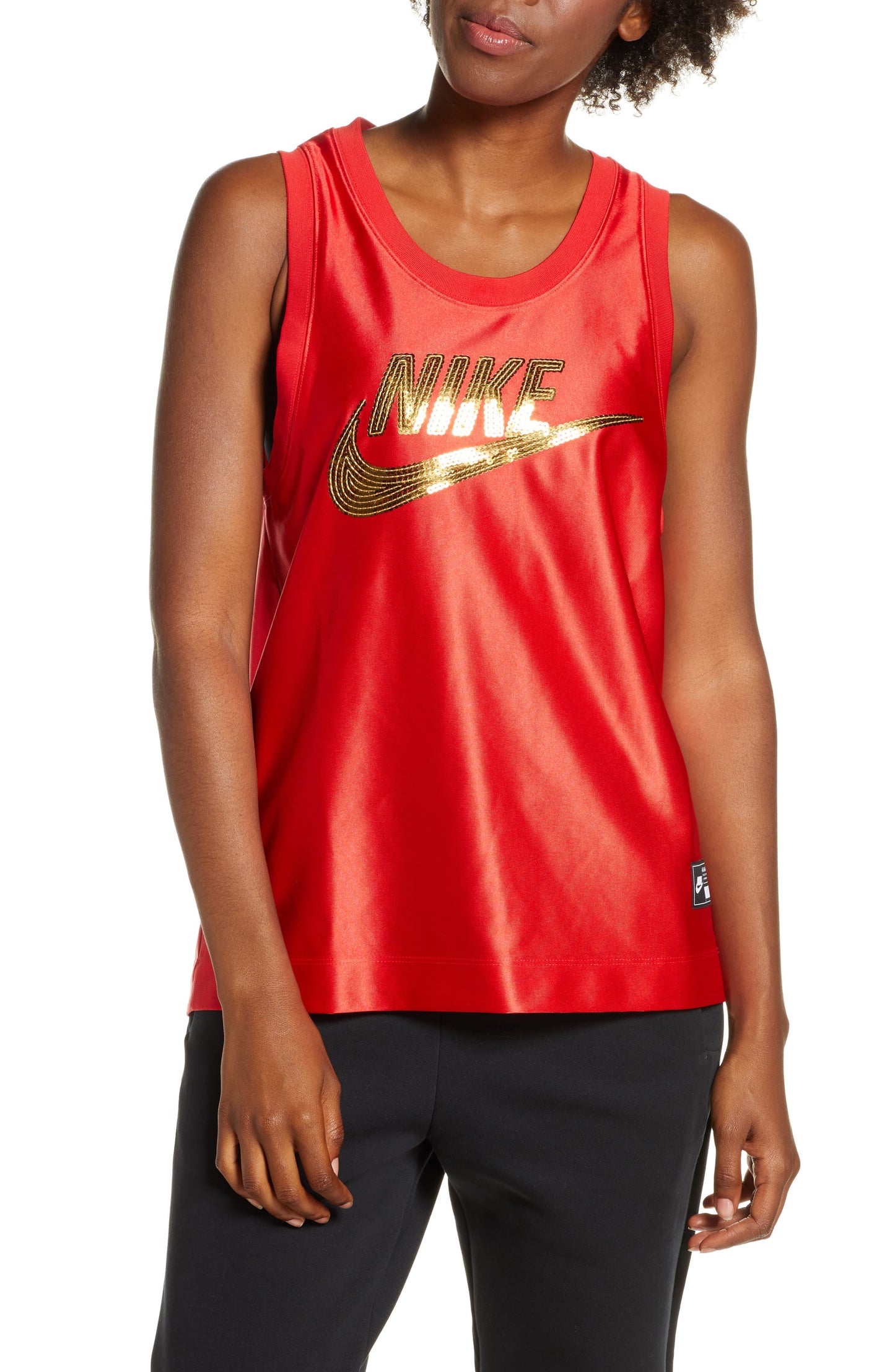 Nike Women's Fitness Running Jersey Red Size Large