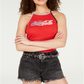 Freeze Women's Juniors Coke USA Slogan Graphic Tank Top Red Size M