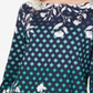 Charter Club Women's Floral Print Top Blue Size Petite L