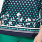 Charter Club Women's Floral Print Top Blue Size Petite L