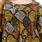 Alfani Women's Printed V Hem Top Yellow Size 2X