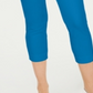 Charter Club Women's Newport Tummy Control Cropped Pants Blue Size 12