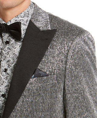 Tallia Men's Slim Fit Dinner Jacket Silver Size 40