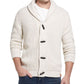Weatherproof Vintage Men's Ribbed Cardigan with Toggles Brown Size XX-Large