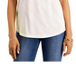 Style & Co Women's Weekend Escape Tie Dye Graphic T-Shirt White Size Medium