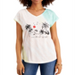 Style & Co Women's Weekend Escape Tie Dye Graphic T-Shirt White Size Medium