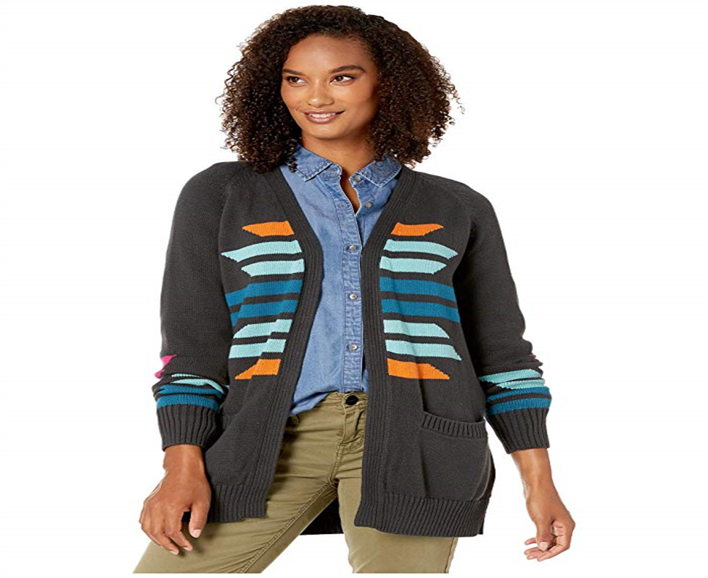 Pendleton Women's Cactus Bloom Cardigan Gray Size Small