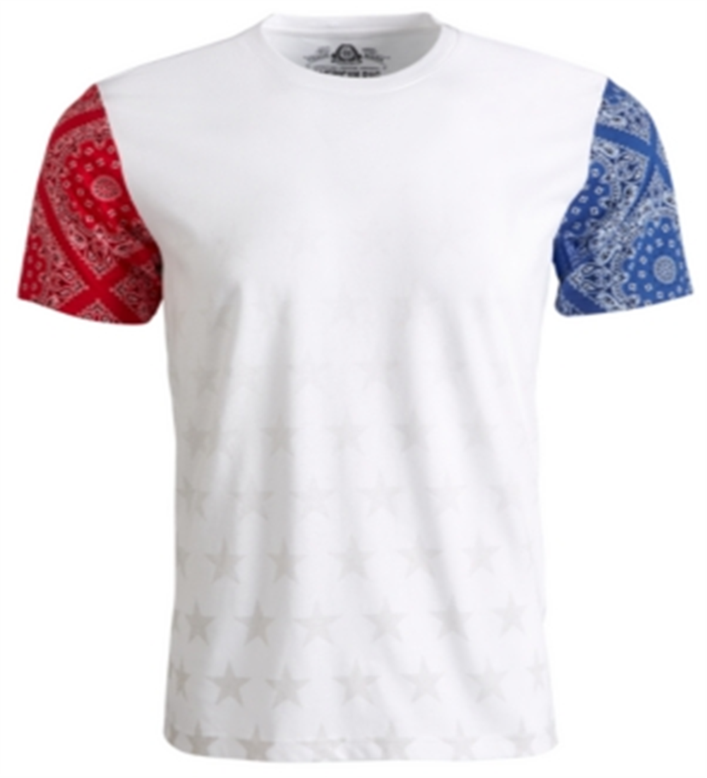 American Rag Men's Colorblocked Tonal Star Graphic T-Shirt White Size Medium