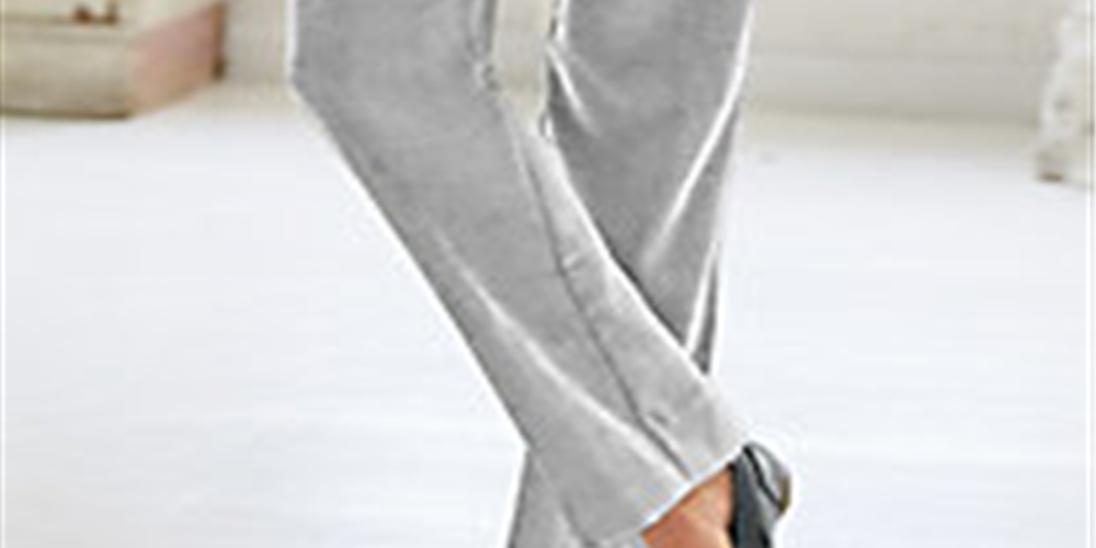 Alfred Dunner Women's Plus Dressy Wear to Work Corduroy Pants Gray Size 18W