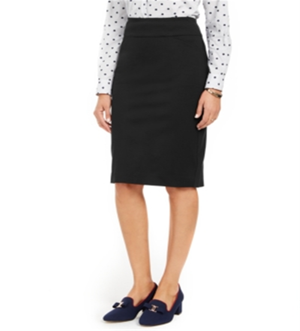 Charter Club Women's Ponte Knit Pencil Skirt Black Size 14