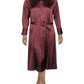 Alfani Women's Belted Collar Shirtdress Wine Size 16