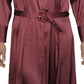 Alfani Women's Belted Collar Shirtdress Wine Size 16