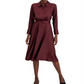 Alfani Women's Belted Collar Shirtdress Wine Size 16