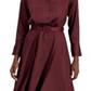 Alfani Women's Belted Collar Shirtdress Wine Size 16
