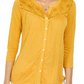 Style & Co Eyelet Button-Front Top Brown Size 2XL