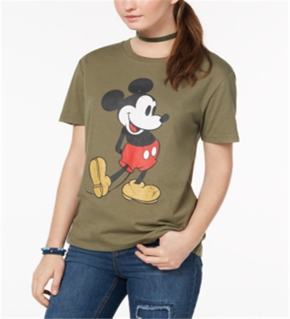 Hybrid Junior's Mickey Graphic T-Shirt White Size XS