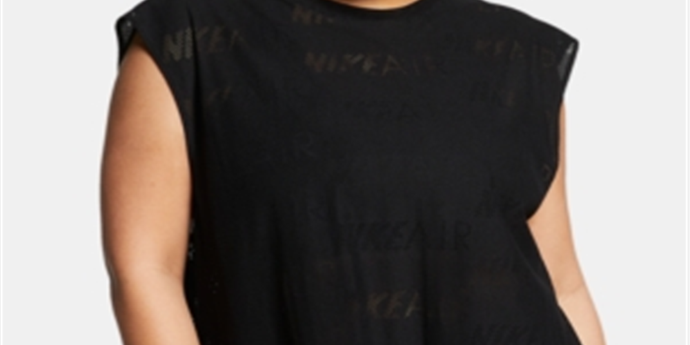 Nike Women's Sleeveless Crew Neck Tank Active Wear Top Black Size 2X