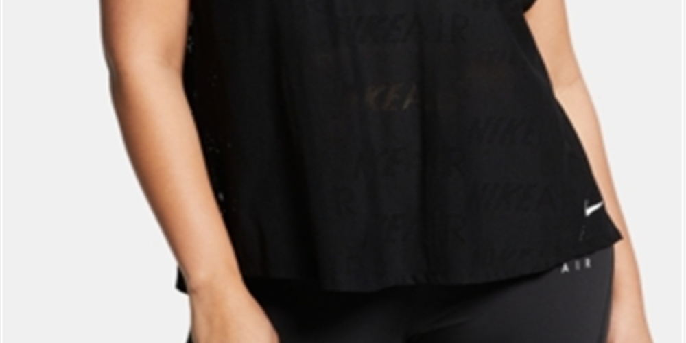 Nike Women's Sleeveless Crew Neck Tank Active Wear Top Black Size 2X