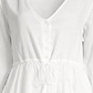 ATM Women's Cotton Ruched Mini Dress White Size S