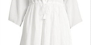 ATM Women's Cotton Ruched Mini Dress White Size S