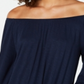 Style & Co Women's Off the Shoulder Bell Sleeve Top Blue Size Small