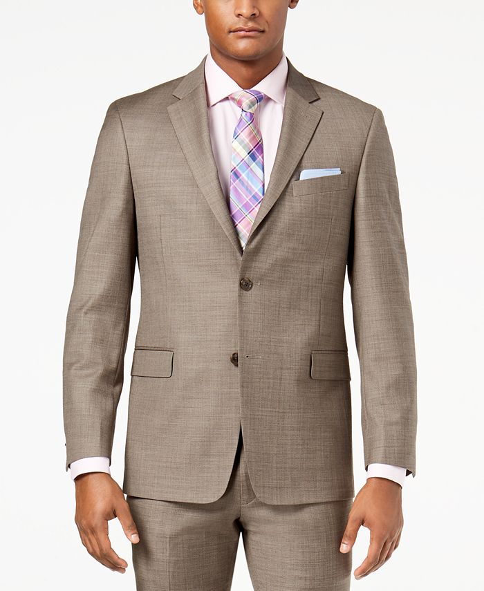 Tommy Hilfiger Men's Stretch Business Sportcoat Brown Size 42