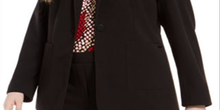 Calvin Klein Plus Size Piped-Trim Tuxedo Blazer - Black Size 18W