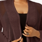 Alfani Women's Plus Mixed Stitch Open Front Cardigan Brown Size 4X