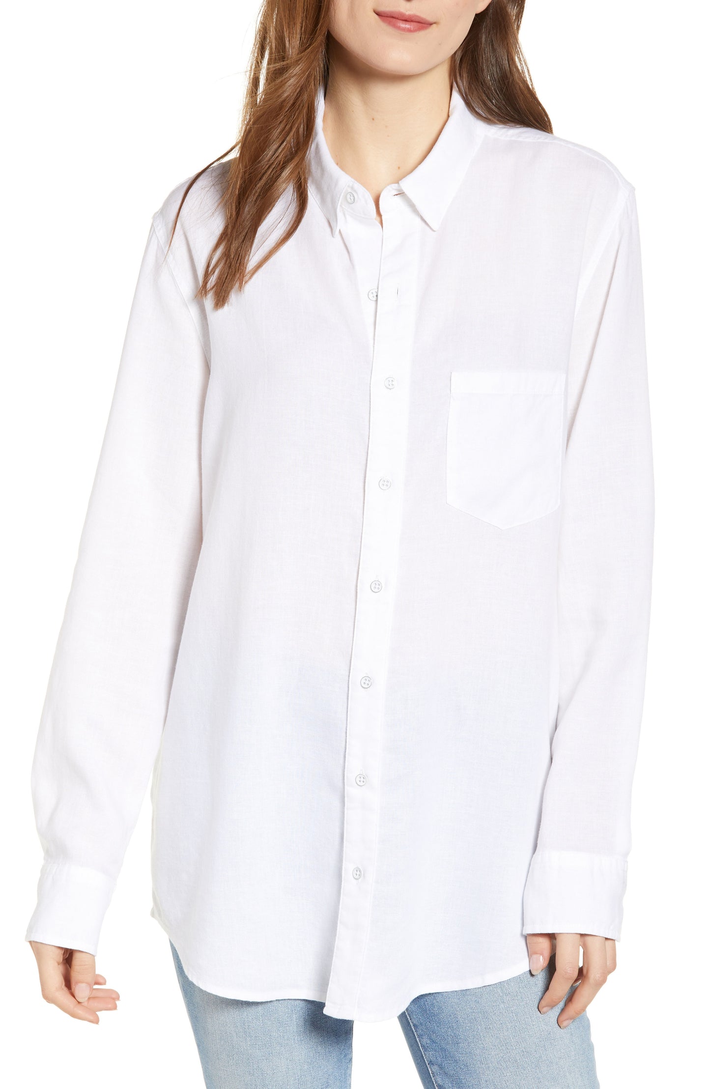 DL Premium Denim Women's Button Front Shirt White Size M