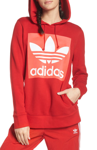 Adidas Women's Trefoil Hoodie Red Size XS