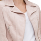 Tommy Hilfiger Women's Faux Suede Moto Jacket Pink Size 16