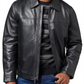 Perry Ellis Men's Lambskin Leather Jacket Black Size Small