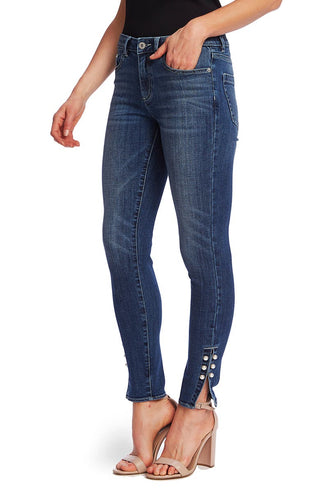 CeCe Women's Embellished Skinny Jeans Blue Size 26/2