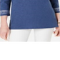 Charter Club Cotton Embroidered Tunic  - Weathered Indigo Blue Size 2XL