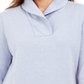 Karen Scott Sport Shawl-Collar Fleece Pullover - Light Blue Heather Blue Size XL
