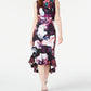 Calvin Klein Women's Sleeveless Tea Length Hi Lo Dress Purple Size 4